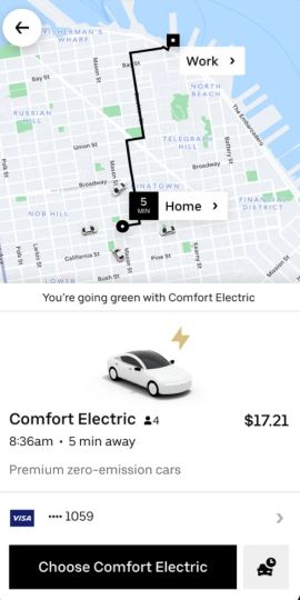 Uber - Request a ride